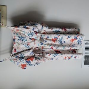 Amanda Uprichard spaghetti strap dress with off the shoulder sleeves